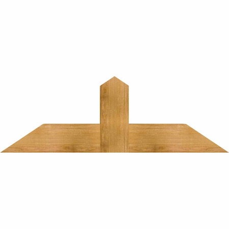 Ekena Millwork Portland Rough Sawn Timber Gable Bracket, Western Red Cedar, 48"W x 16"H x 6"D x 6"F, 8/12 Pitch GBW048X16X0606POR00RWR